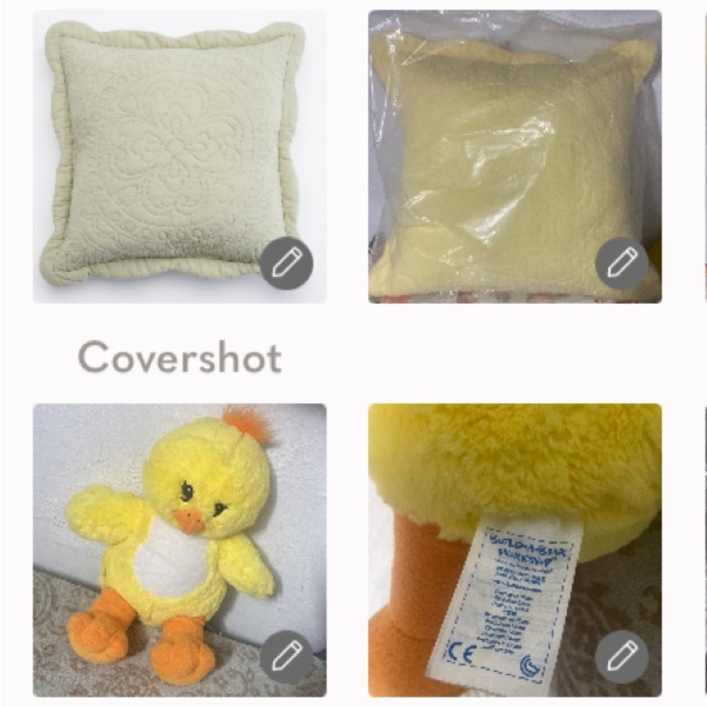 2 yellow Croft & Barrow Decorative pillows 17”+18”💛Build a Bear ⭐️ 🐥